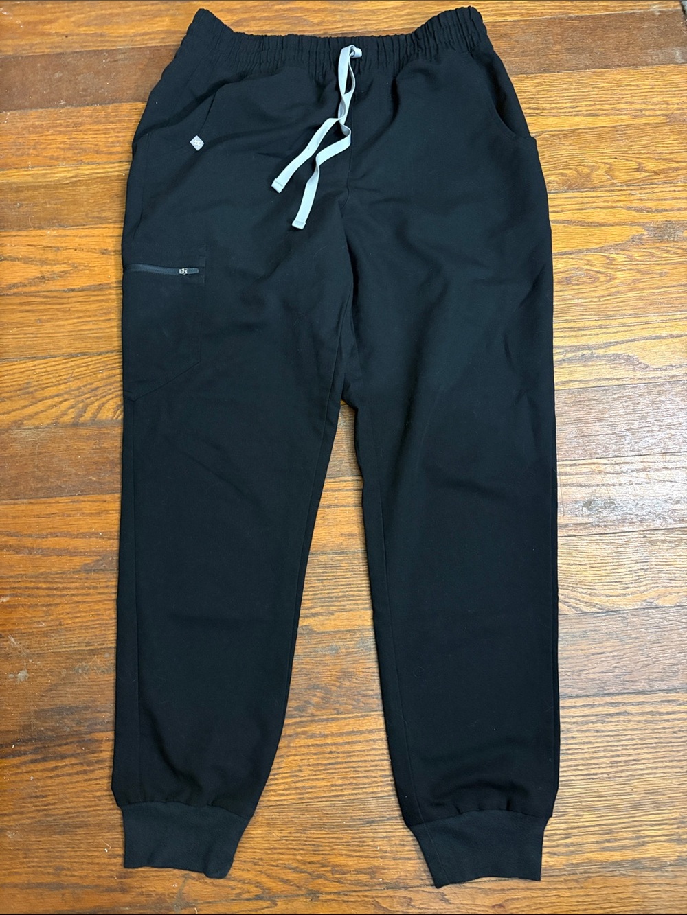 FIGS Zamora Jogger Scrub Pants Black Women's Size Medium Regular